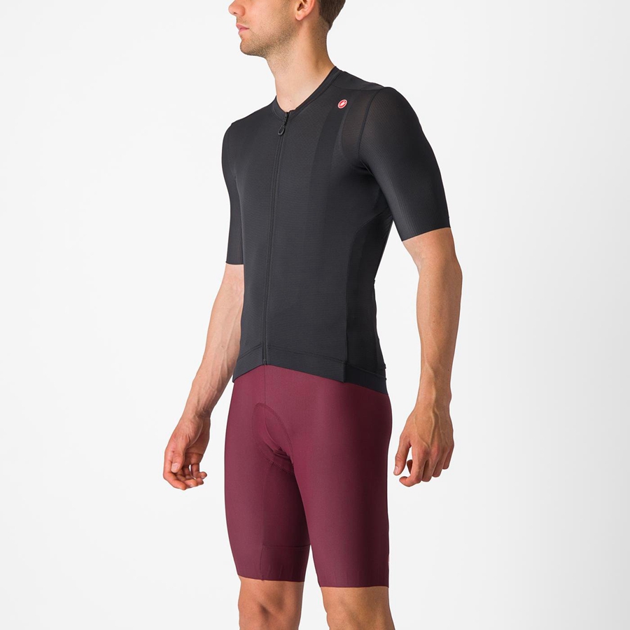 Black / Dark Grey Men Castelli ESPRESSO Jersey | 506784-PJE