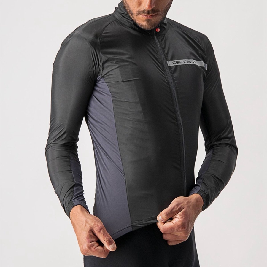 Black / Dark Grey Men Castelli SQUADRA STRETCH Protection | 107843-IXB