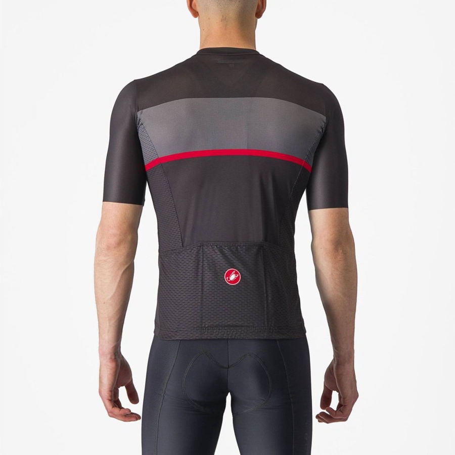 Black / Dark Grey / Red Men Castelli TRADIZIONE Jersey | 169487-UOW