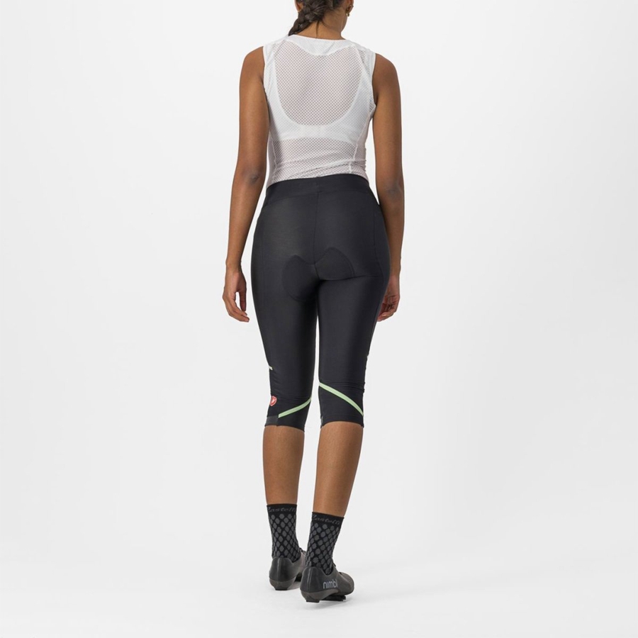 Black / Mint / Black Women Castelli VELOCISSIMA THERMAL KNICKER Leggings | 038967-XZN