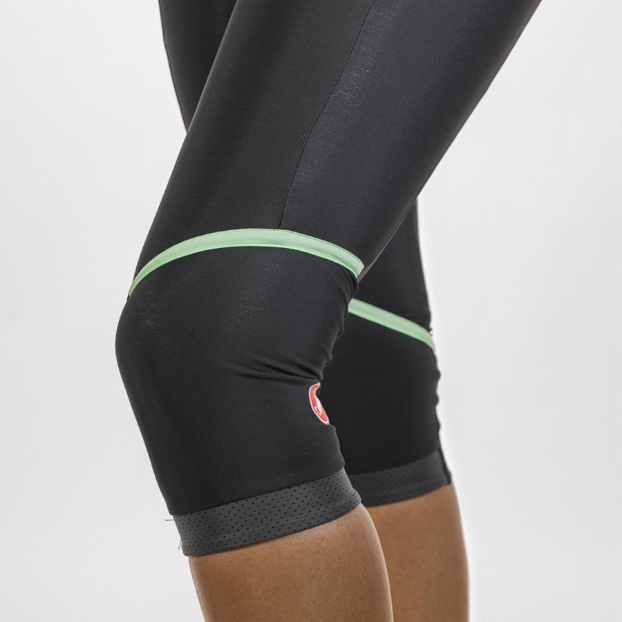 Black / Mint / Black Women Castelli VELOCISSIMA THERMAL KNICKER Leggings | 038967-XZN