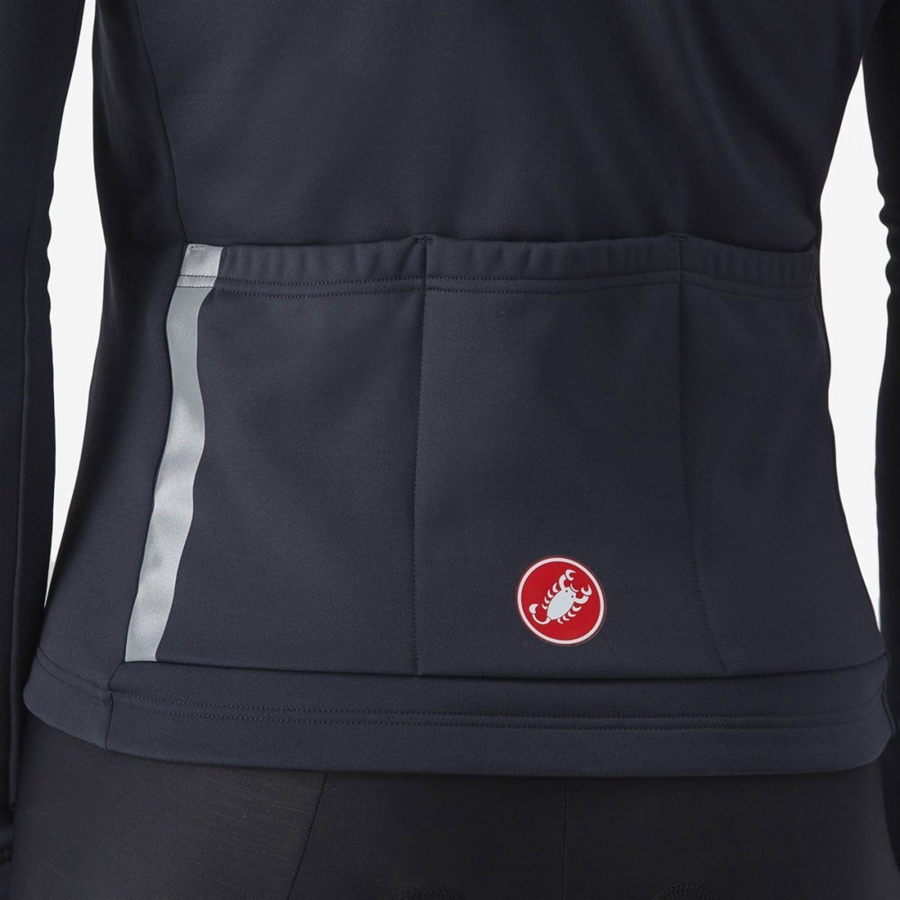 Black / Red Men Castelli ENTRATA THERMAL Jersey | 810296-PCL