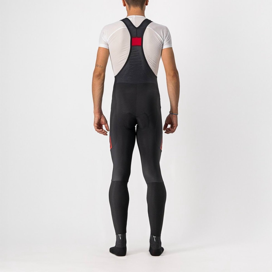 Black / Red Men Castelli VELOCISSIMO 5 Bib Tights | 580349-IES