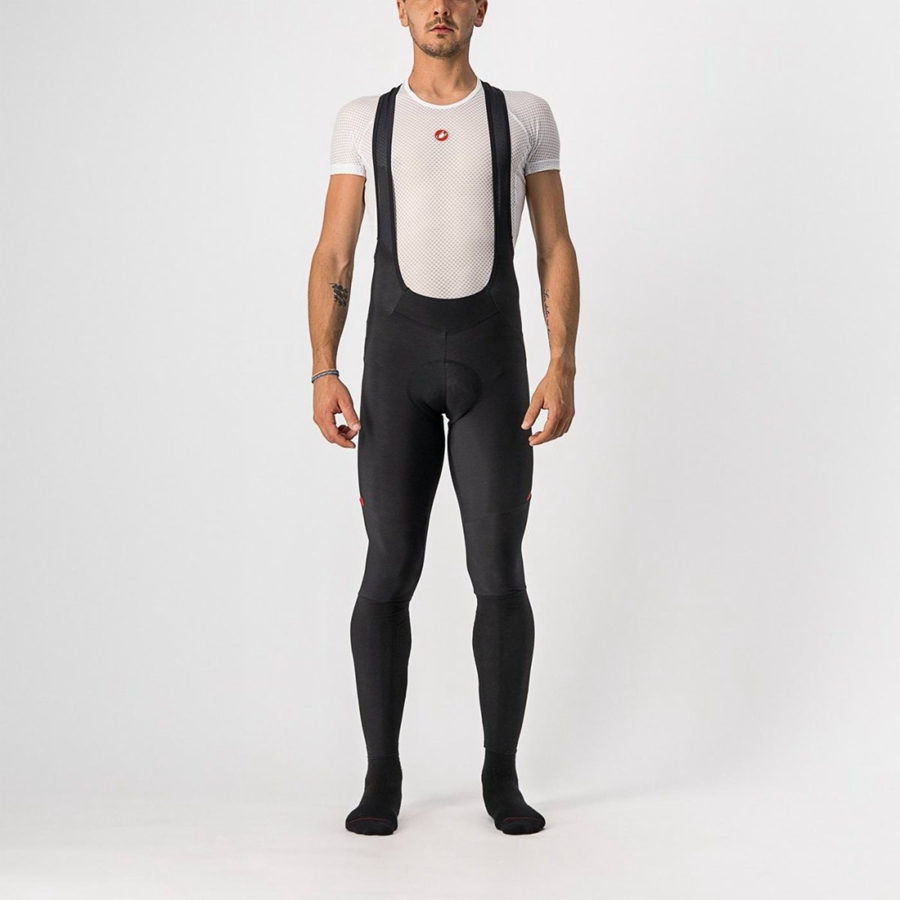 Black / Red Men Castelli VELOCISSIMO 5 Bib Tights | 580349-IES