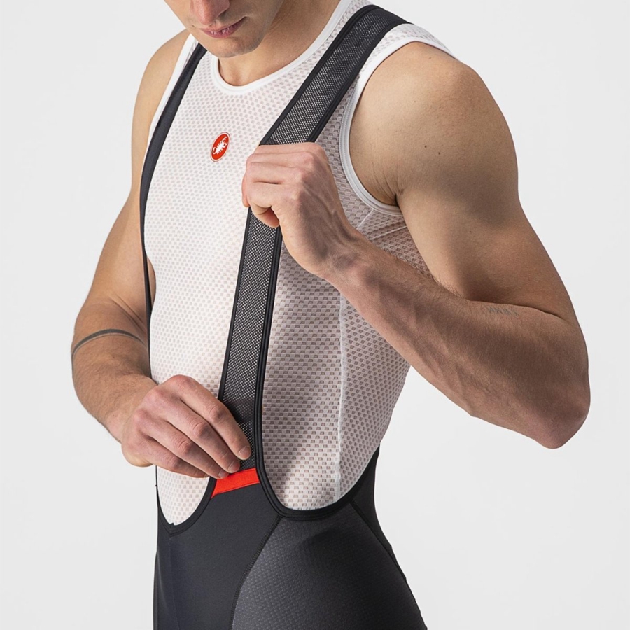 Black / Silver Grey Men Castelli COMPETIZIONE KIT Bib Shorts | 462971-CTY