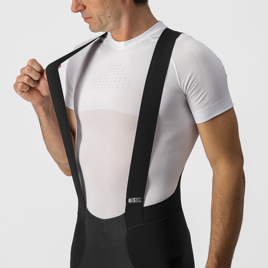 Black / Silver Men Castelli SORPASSO RoS Bib Tights | 718032-OUB