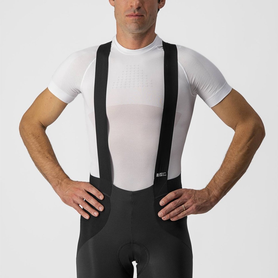 Black / Silver Men Castelli SORPASSO RoS Bib Tights | 718032-OUB