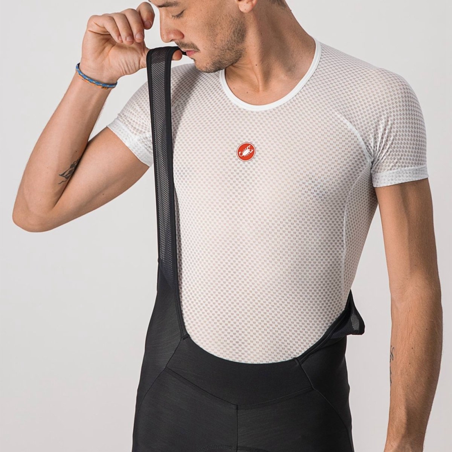 Black / Silver Men Castelli VELOCISSIMO 5 Bib Tights | 167830-LTB