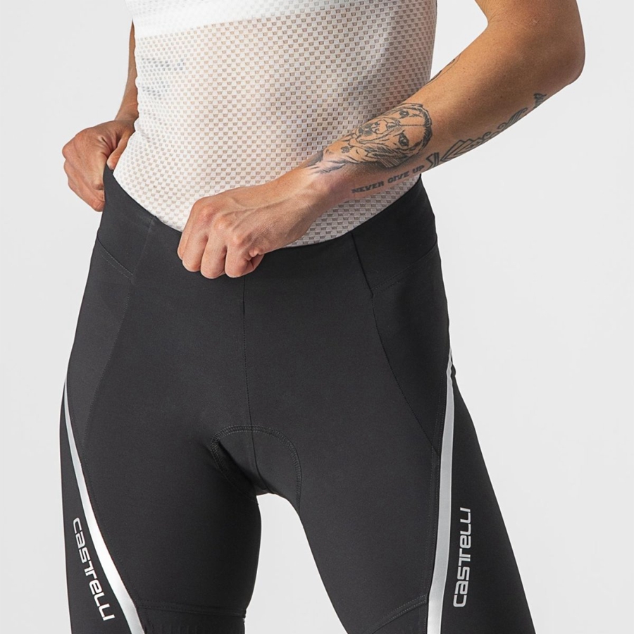 Black / Silver Women Castelli VELOCISSIMA 3 Shorts | 291653-LUJ