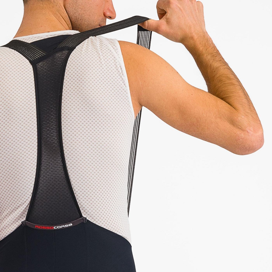 Black / White Men Castelli FREE AERO RC CLASSIC Bib Shorts | 546290-OJT