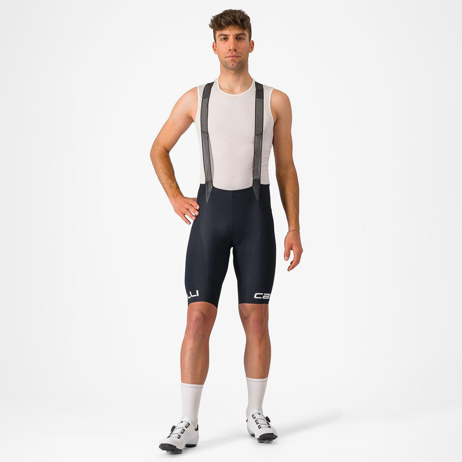 Black / White Men Castelli FREE AERO RC CLASSIC Bib Shorts | 546290-OJT