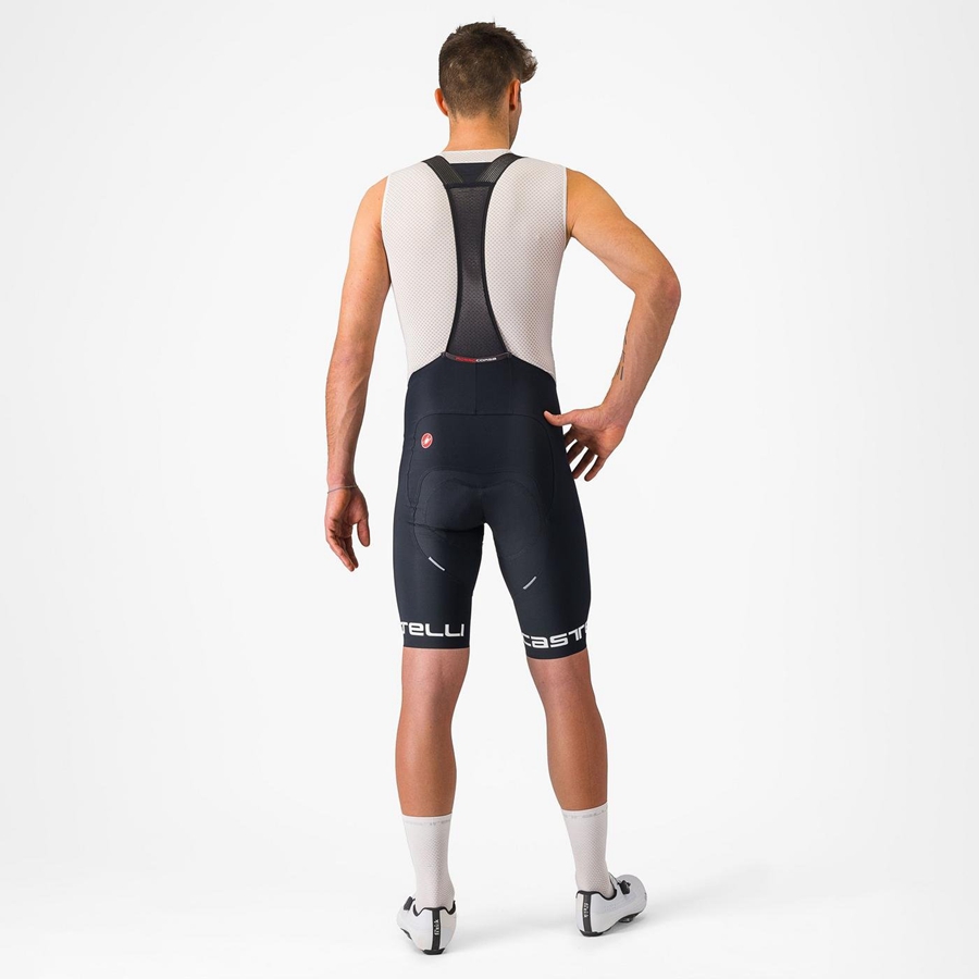 Black / White Men Castelli FREE AERO RC CLASSIC Bib Shorts | 546290-OJT