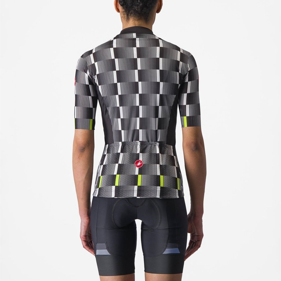 Black / White / Light Green Women Castelli DIMENSIONE Jersey | 128439-CSG