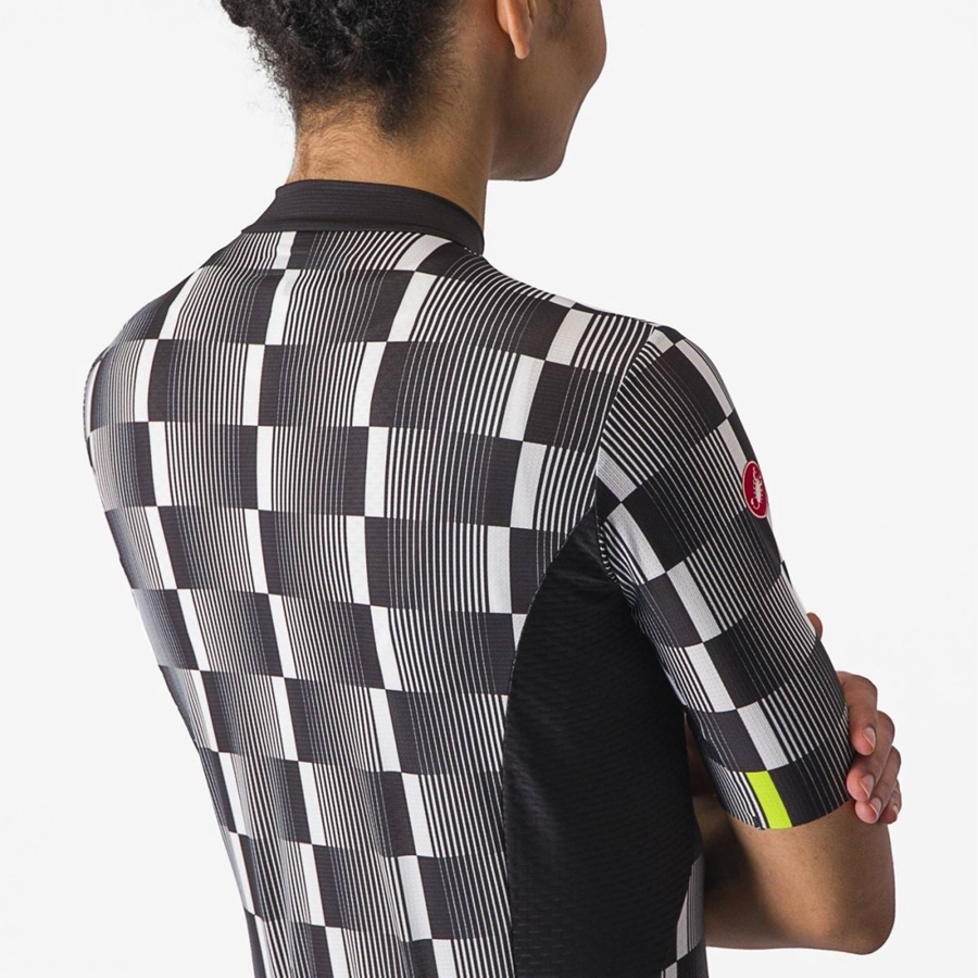 Black / White / Light Green Women Castelli DIMENSIONE Jersey | 128439-CSG