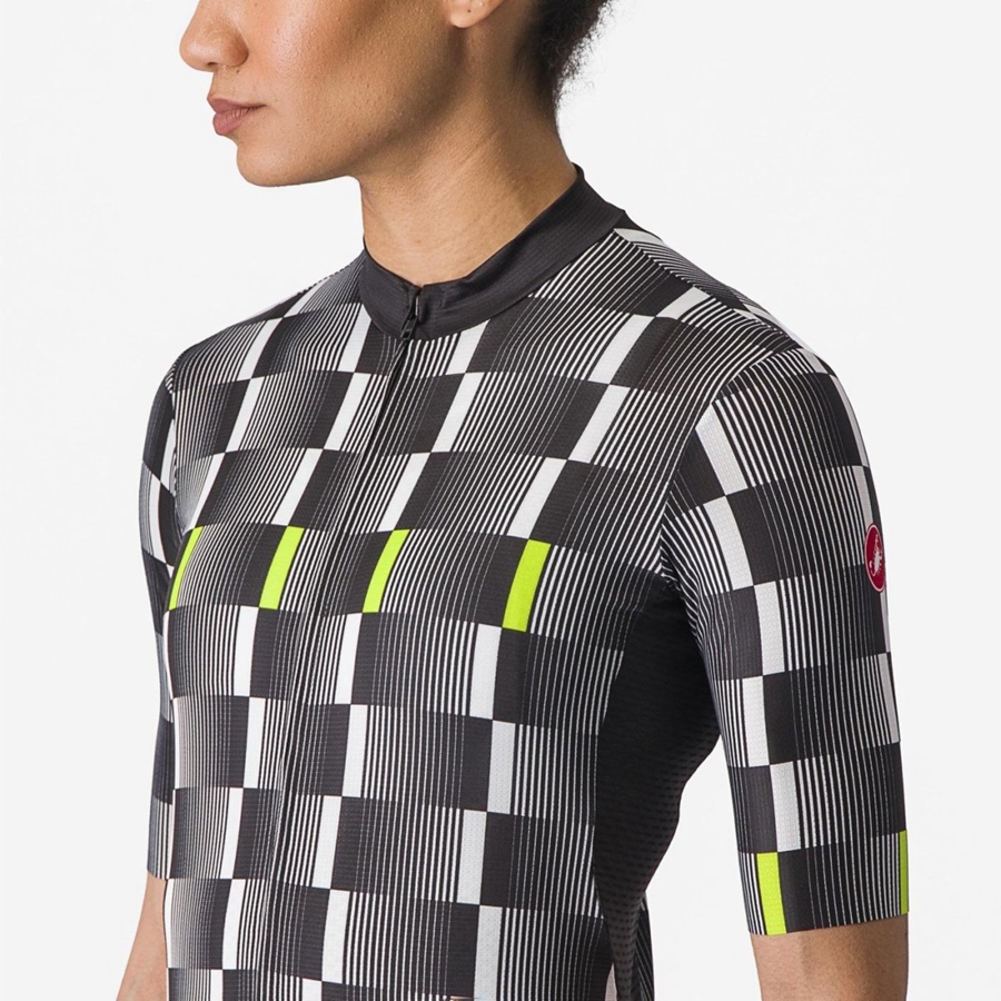 Black / White / Light Green Women Castelli DIMENSIONE Jersey | 128439-CSG