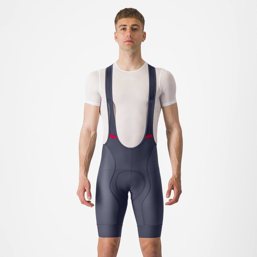 Blue Men Castelli COMPETIZIONE Bib Shorts | 451098-FOL