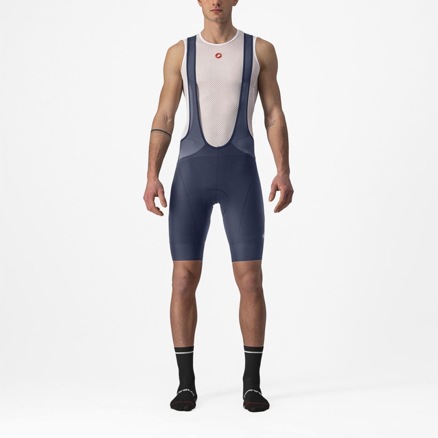 Blue Men Castelli ENDURANCE 3 Bib Shorts | 985140-FXT