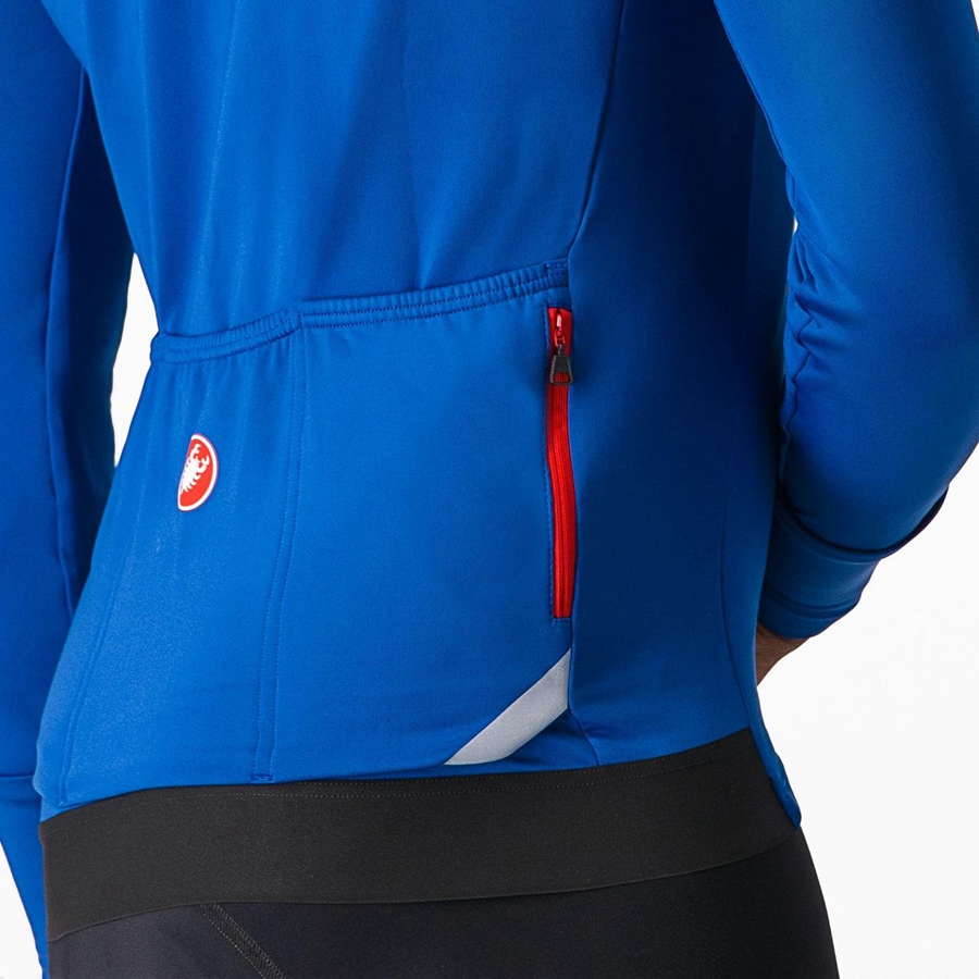 Blue Men Castelli FLY LS Jersey | 149875-MAP