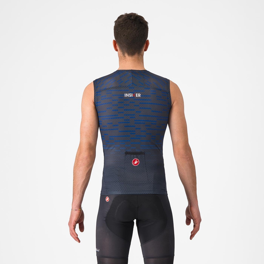 Blue Men Castelli INSIDER SLEEVELESS Jersey | 416297-CPE