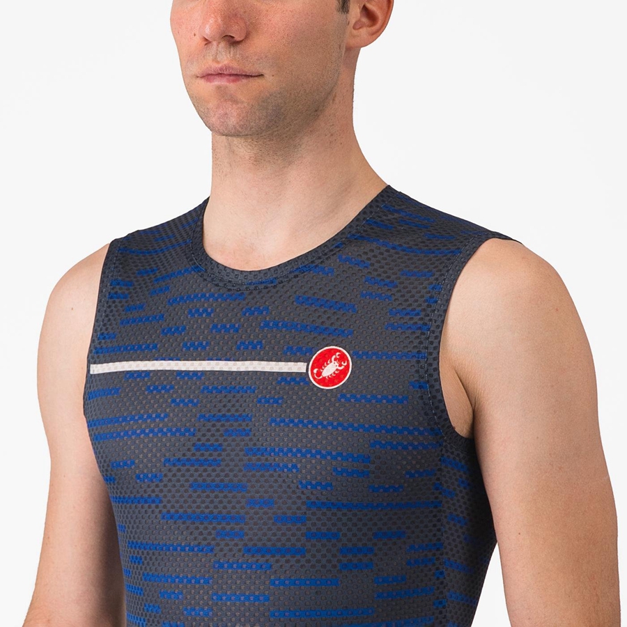 Blue Men Castelli INSIDER SLEEVELESS Jersey | 416297-CPE