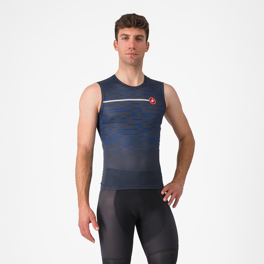 Blue Men Castelli INSIDER SLEEVELESS Jersey | 416297-CPE