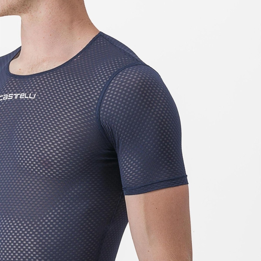 Blue Men Castelli PRO MESH 2.0 SHORT SLEEVE Base Layer | 510682-GST