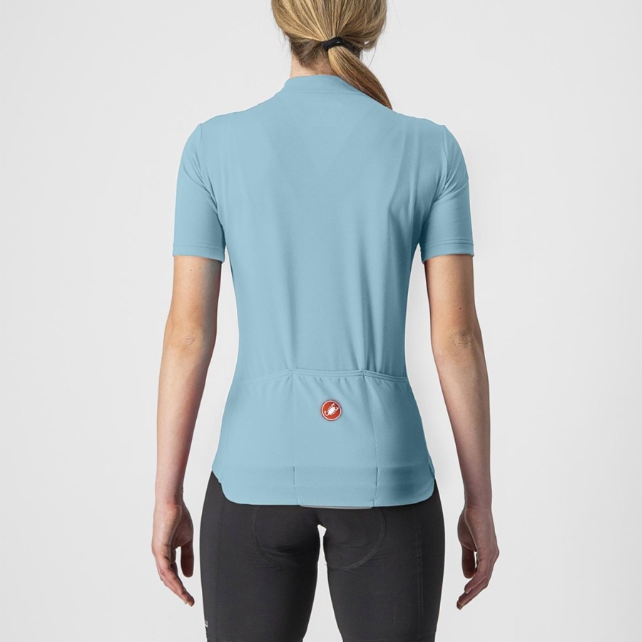 Blue Women Castelli ANIMA 3 Jersey | 872690-TDZ