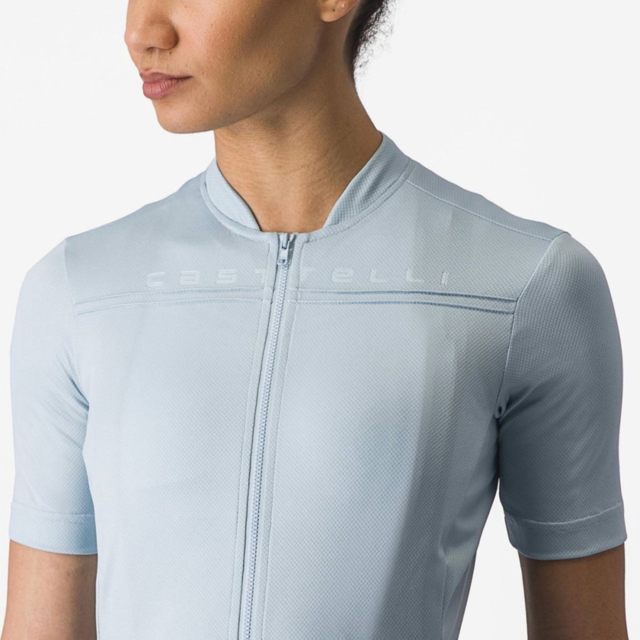 Blue Women Castelli ANIMA 4 Jersey | 105893-AWZ