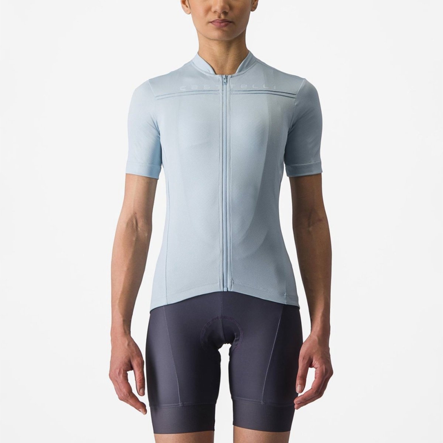 Blue Women Castelli ANIMA 4 Jersey | 105893-AWZ