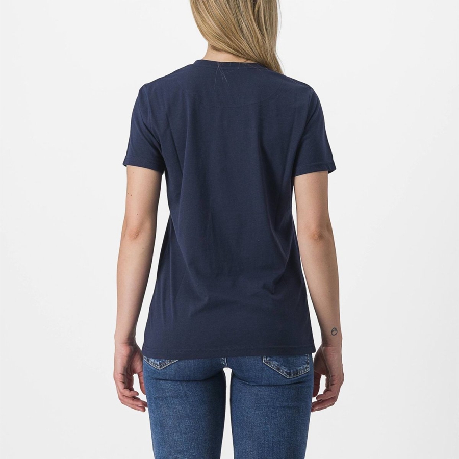 Blue Women Castelli PEDALARE TEE Casual | 921473-GZN