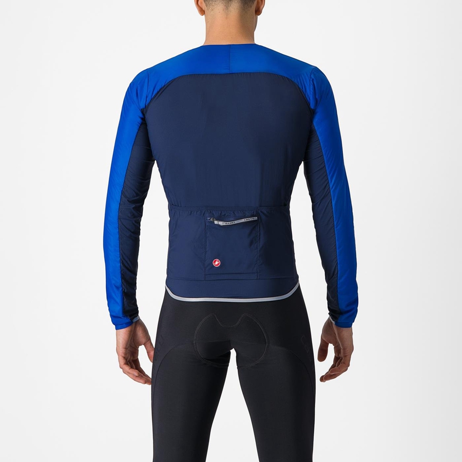 Blue / Blue Men Castelli FLY JACK-SEY Jackets | 038154-OXL