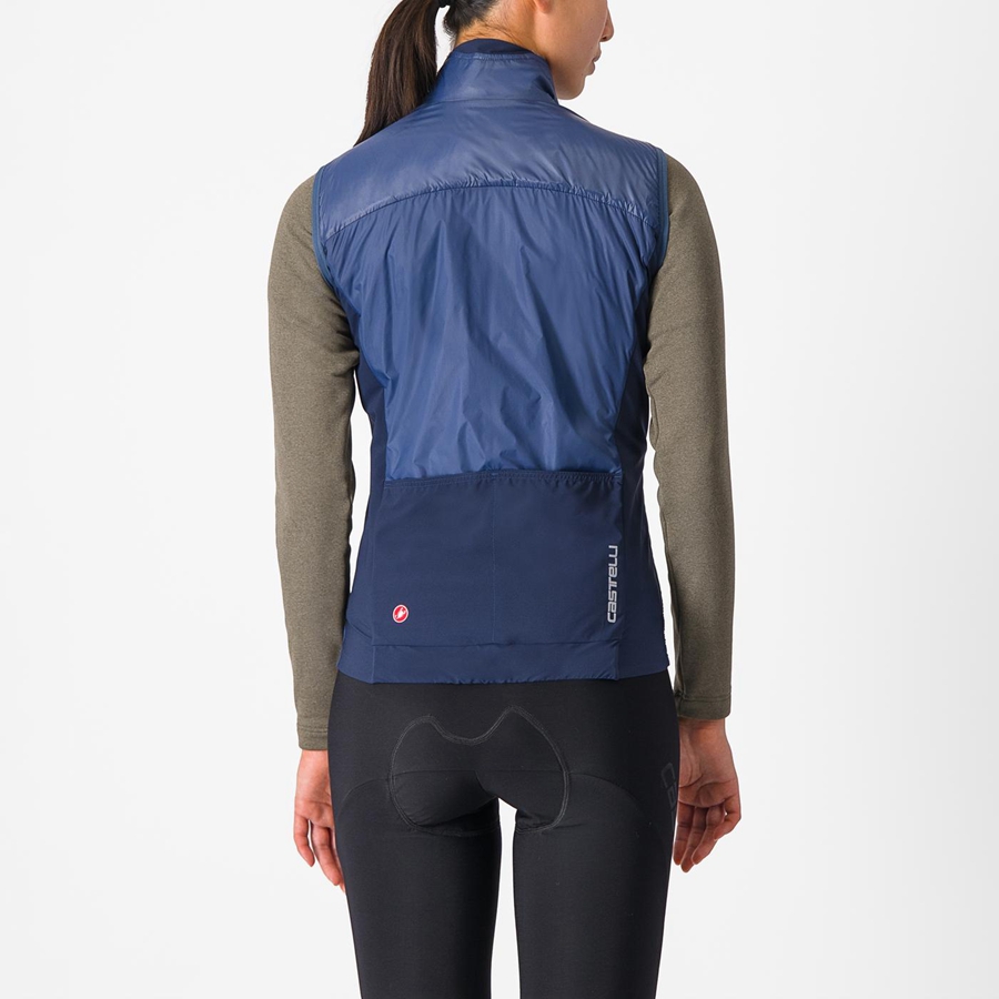 Blue / Blue Women Castelli UNLIMITED W PUFFY Vest | 314560-PDA