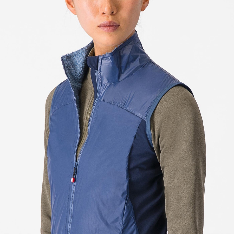 Blue / Blue Women Castelli UNLIMITED W PUFFY Vest | 314560-PDA