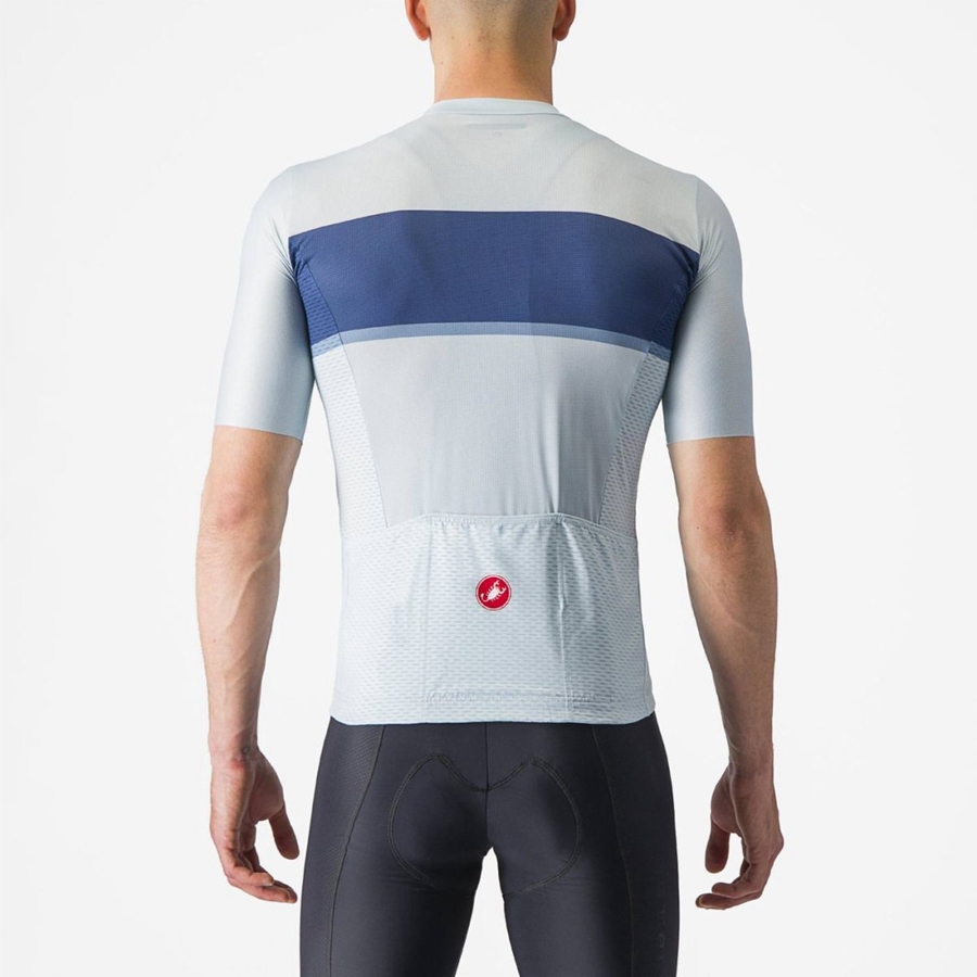 Blue / Blue / Grey Men Castelli TRADIZIONE Jersey | 156973-DGY