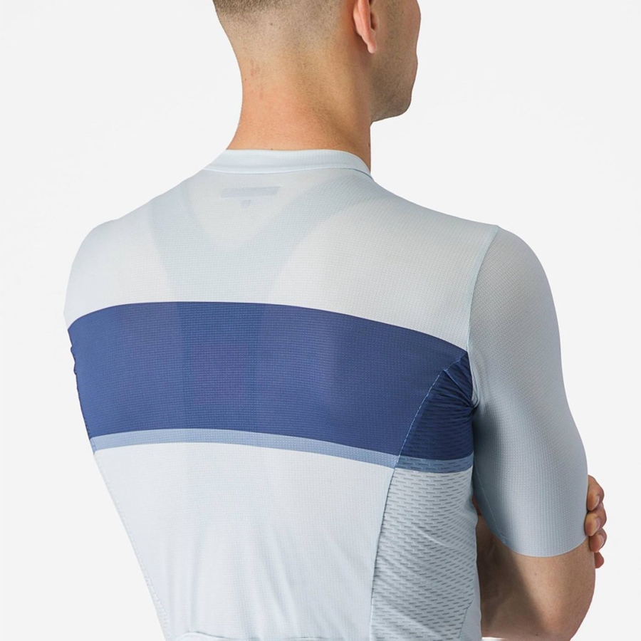 Blue / Blue / Grey Men Castelli TRADIZIONE Jersey | 156973-DGY