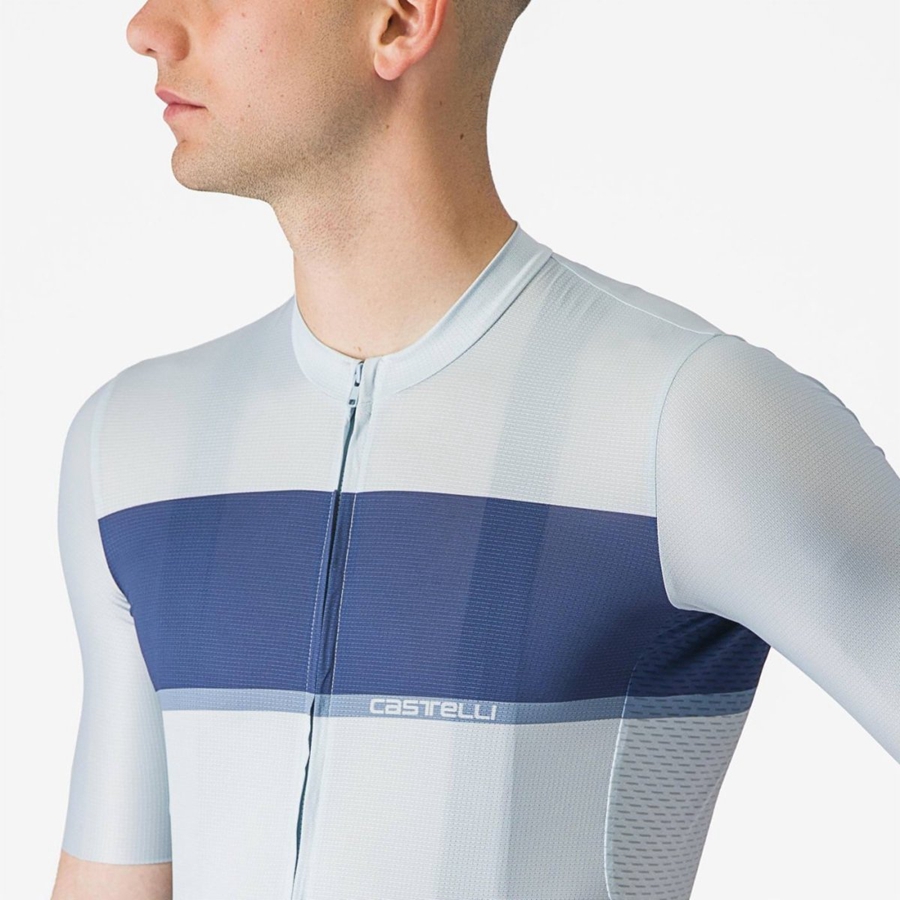 Blue / Blue / Grey Men Castelli TRADIZIONE Jersey | 156973-DGY