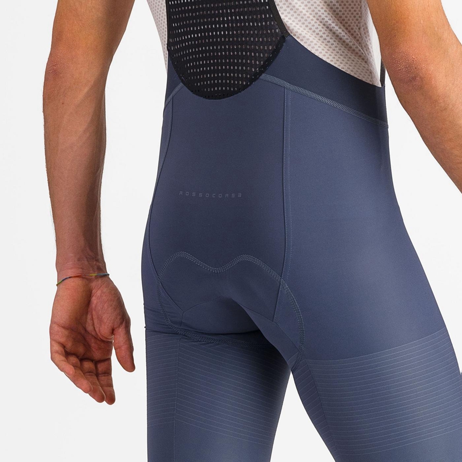 Blue / Grey Blue Men Castelli PREMIO Bib Shorts | 817305-TDI