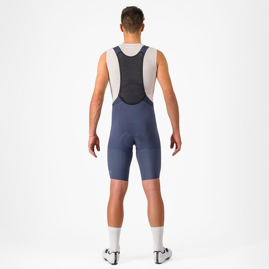 Blue / Grey Blue Men Castelli PREMIO Bib Shorts | 817305-TDI