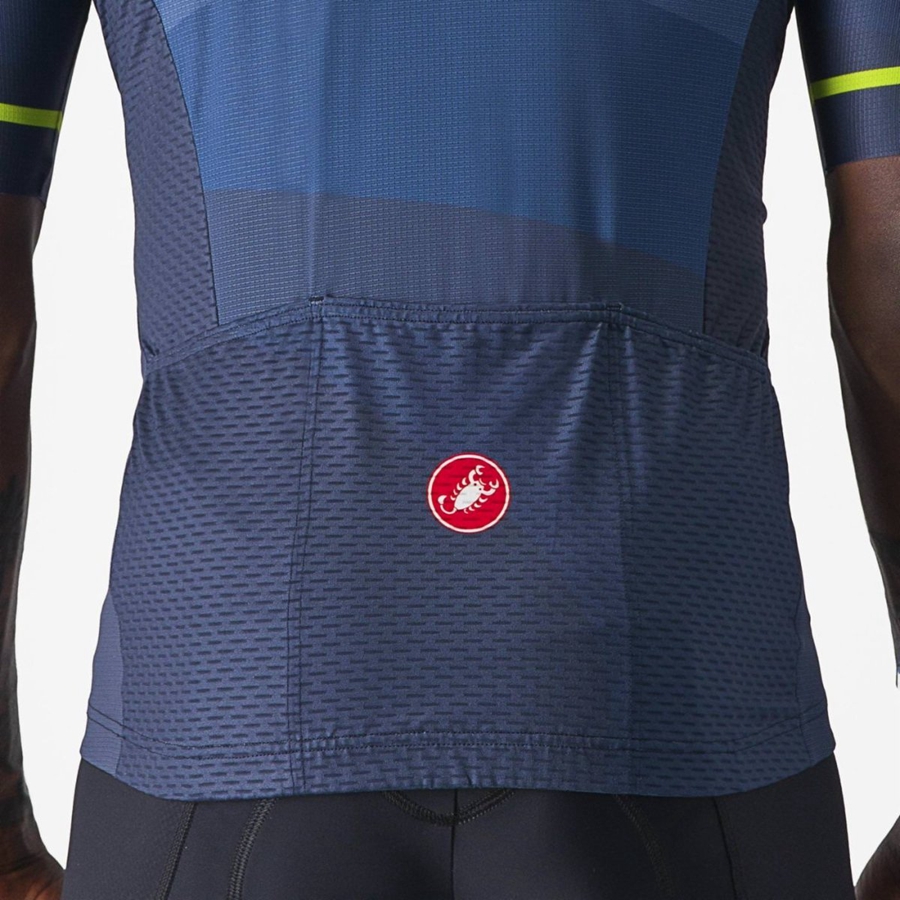 Blue / Light Grey Blue Men Castelli ORIZZONTE Jersey | 813265-EMK