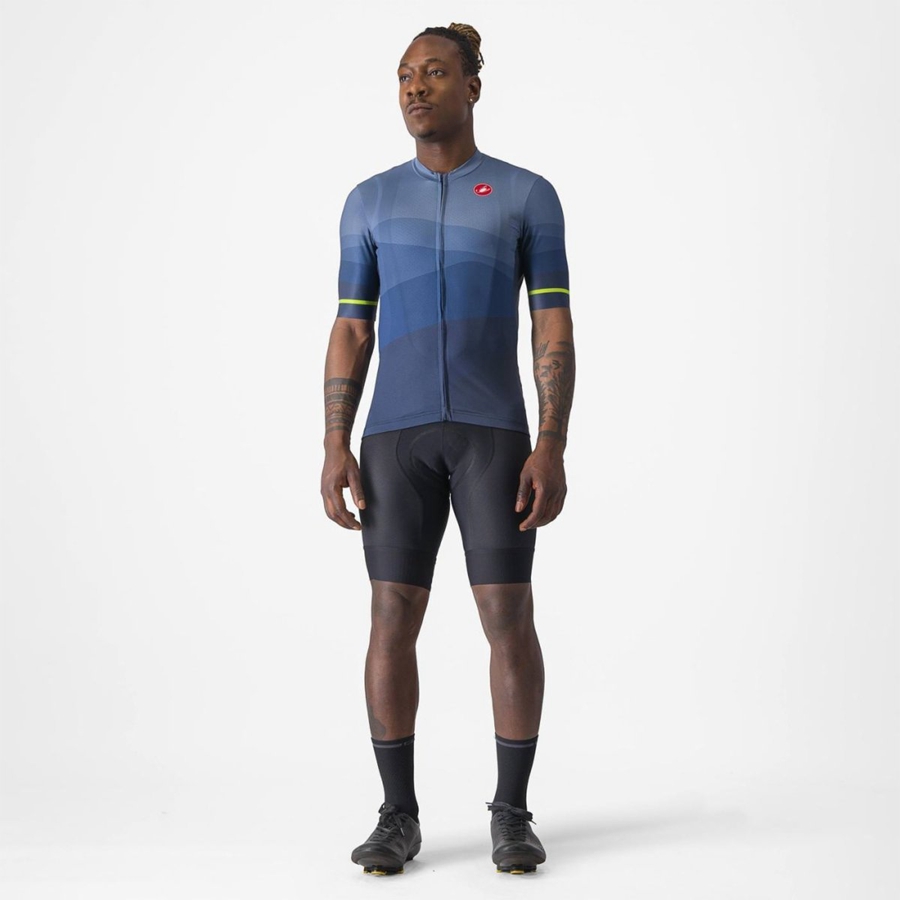 Blue / Light Grey Blue Men Castelli ORIZZONTE Jersey | 813265-EMK