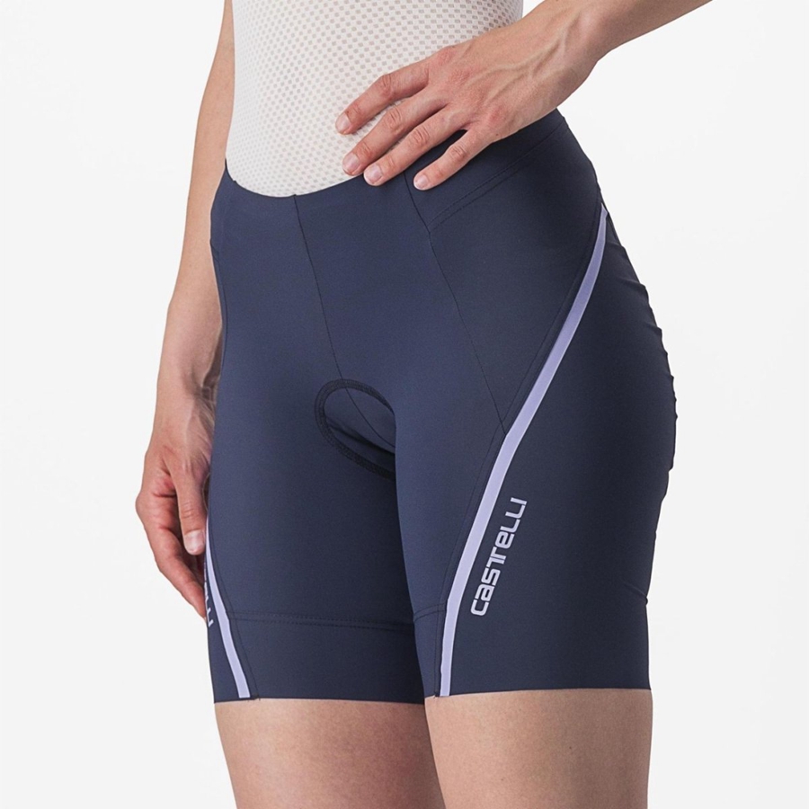 Blue / Purple White Women Castelli VELOCISSIMA 3 Shorts | 906315-NWF