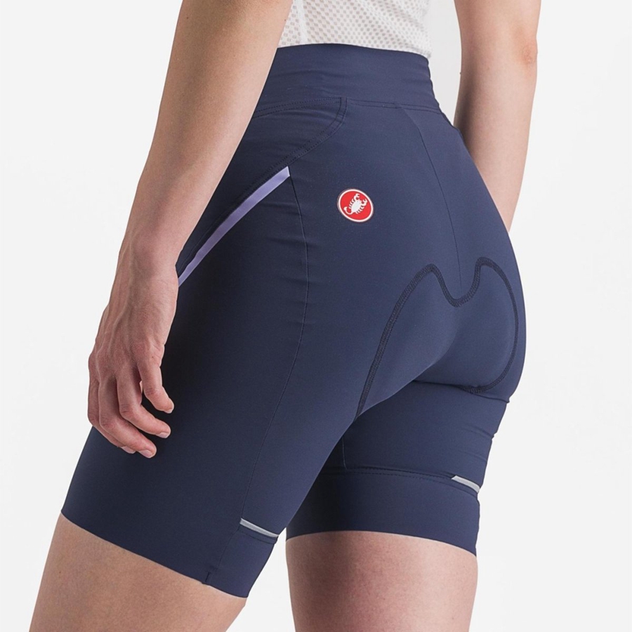 Blue / Purple White Women Castelli VELOCISSIMA 3 Shorts | 906315-NWF