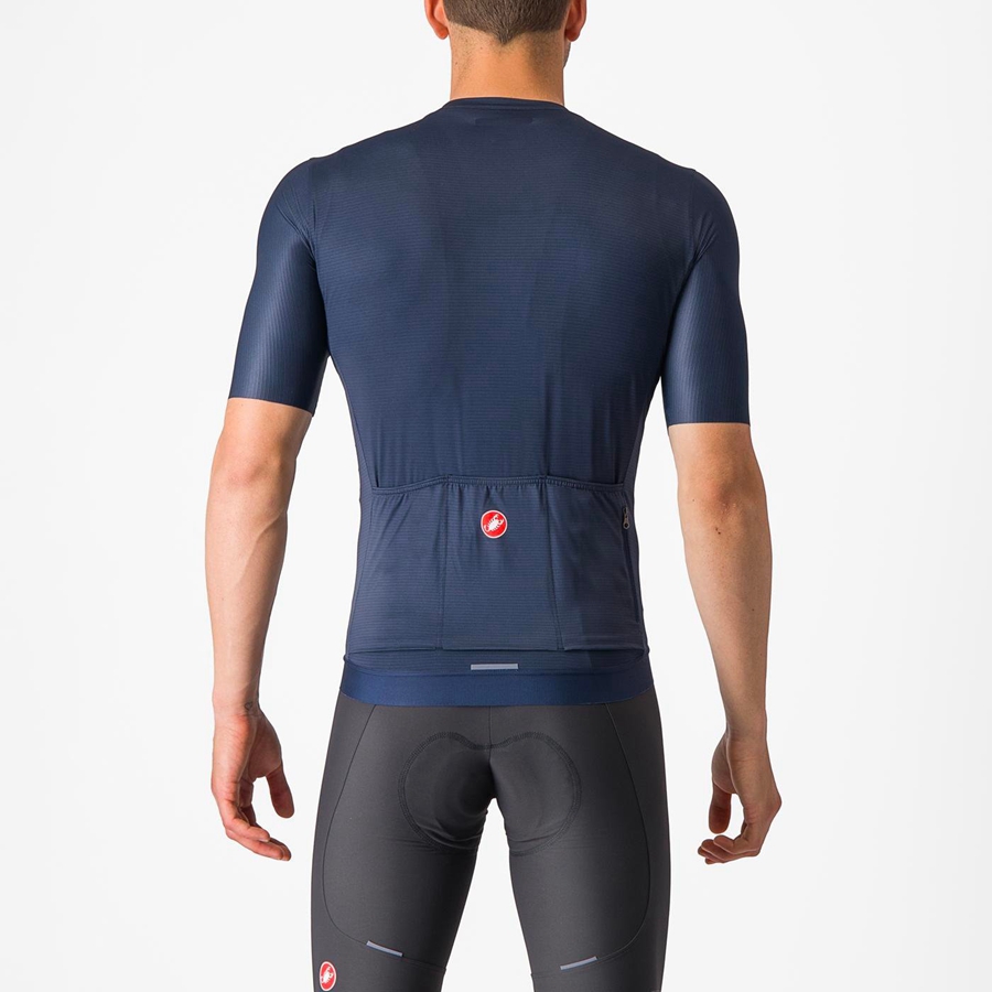 Blue / Silver Men Castelli ESPRESSO Jersey | 802961-VWB