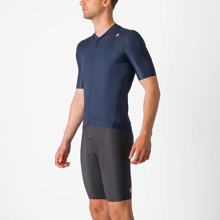 Blue / Silver Men Castelli ESPRESSO Jersey | 802961-VWB