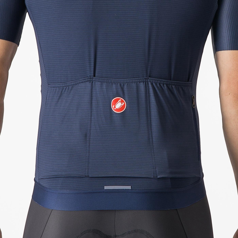 Blue / Silver Men Castelli ESPRESSO Jersey | 802961-VWB