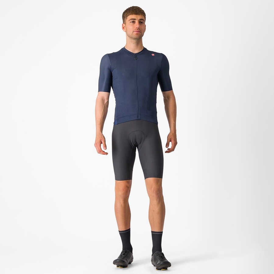 Blue / Silver Men Castelli ESPRESSO Jersey | 802961-VWB