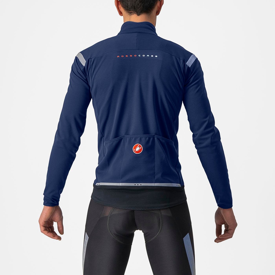 Blue / Silver Men Castelli PERFETTO RoS 2 Jackets | 810472-KWR