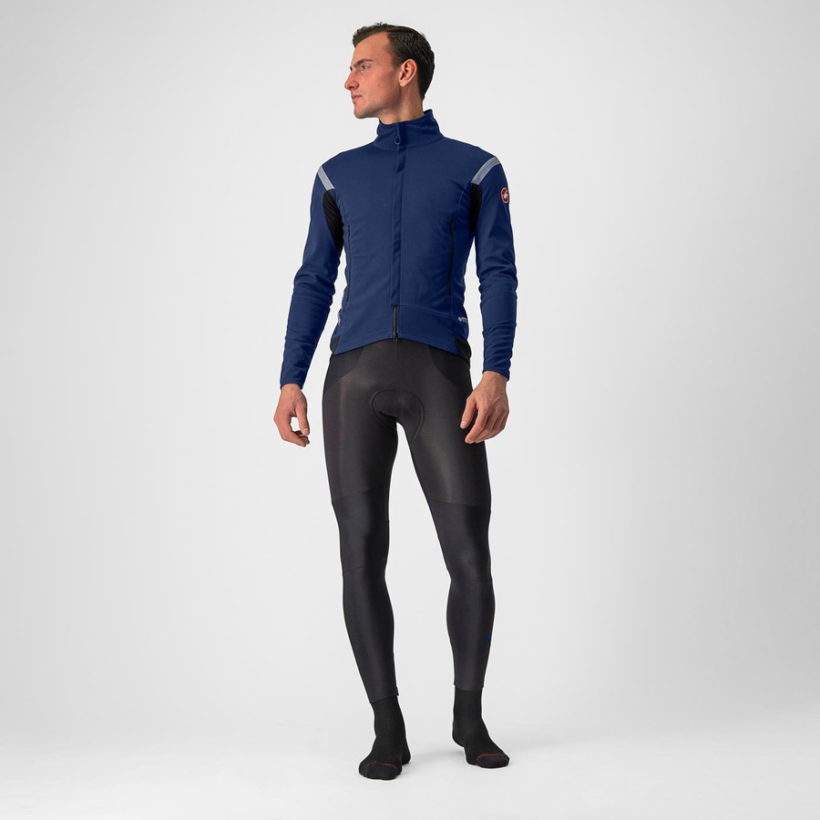 Blue / Silver Men Castelli PERFETTO RoS 2 Jackets | 810472-KWR