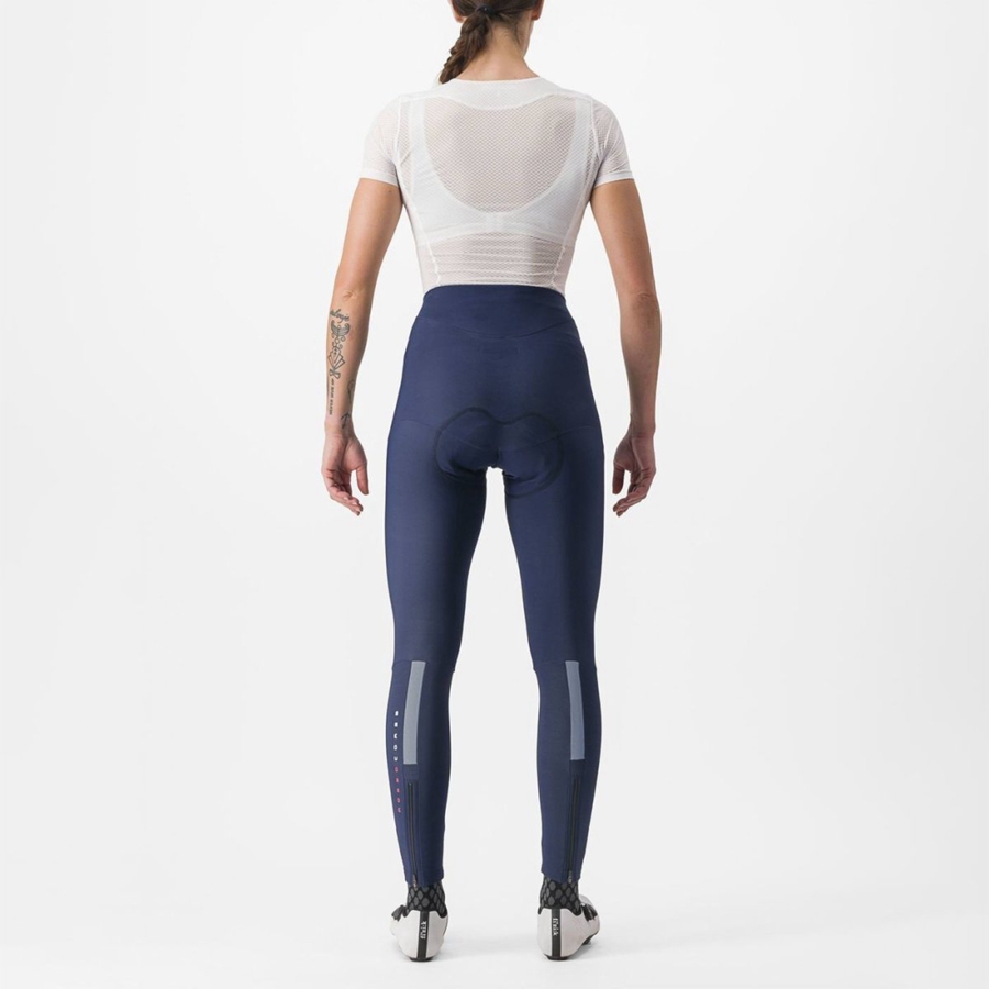 Blue / Silver Women Castelli SORPASSO RoS W Leggings | 736895-XQW