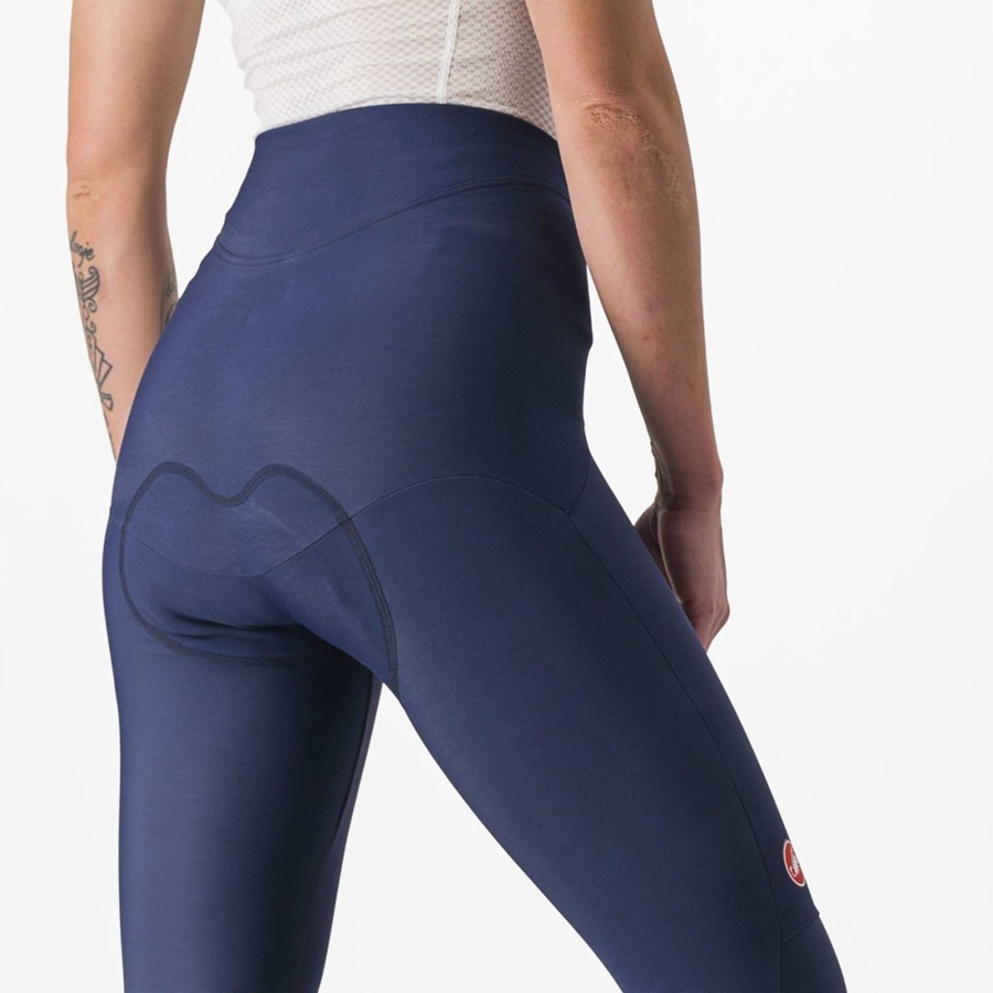 Blue / Silver Women Castelli SORPASSO RoS W Leggings | 736895-XQW